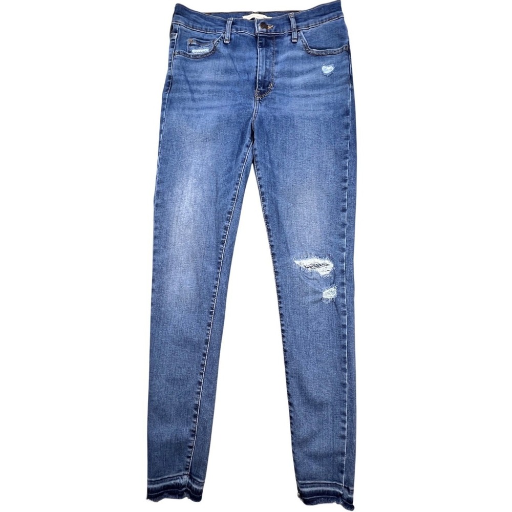 Levi's Blue 720 High Rise Super Skinny Distressed Jeans Women Size 29
